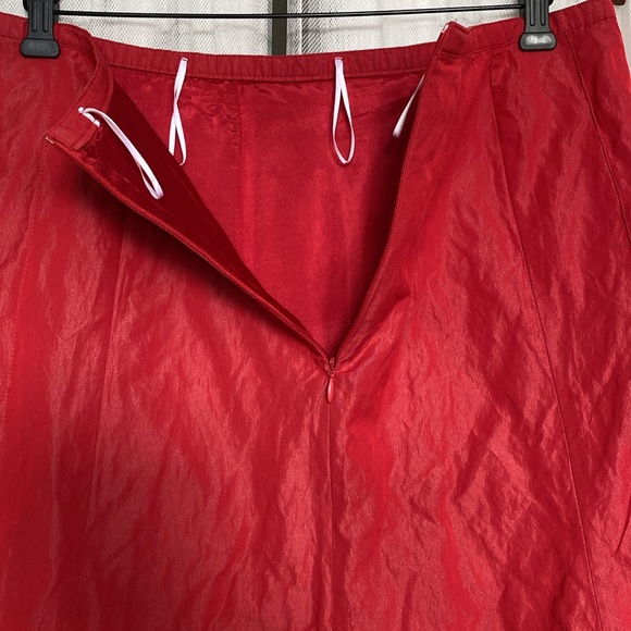 Betty Barclay collection! A-line red skirt! Holiday, party, cocktail! Size 42 - Picture 8 of 15